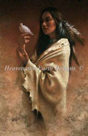 Native Girl With Dove Material Pack