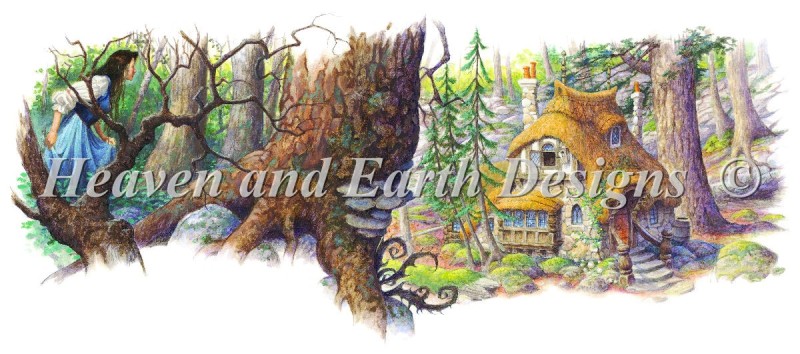 Snow White At The Dwarfs Cottage - Click Image to Close