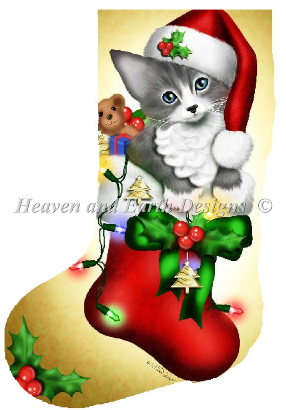 Stocking Santa Paws - Click Image to Close