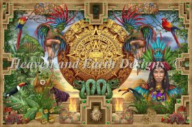 Supersized Mayan Aztec Montage Max Colors