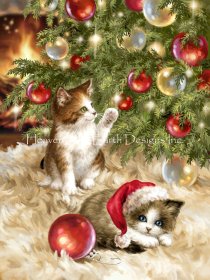 Mini Christmas Tree Kittens