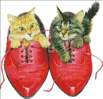 Kittens in Rons Red Shoes