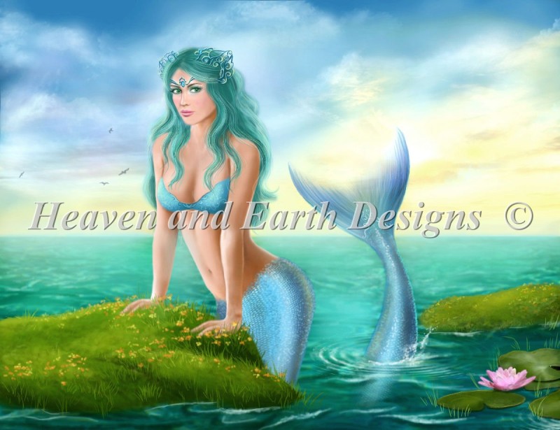 Mermaid On Shore - Click Image to Close