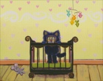Kitten In Crib