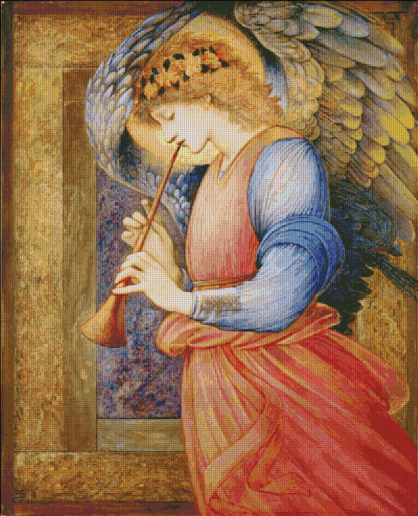 An Angel Playing a Flageolet - Click Image to Close