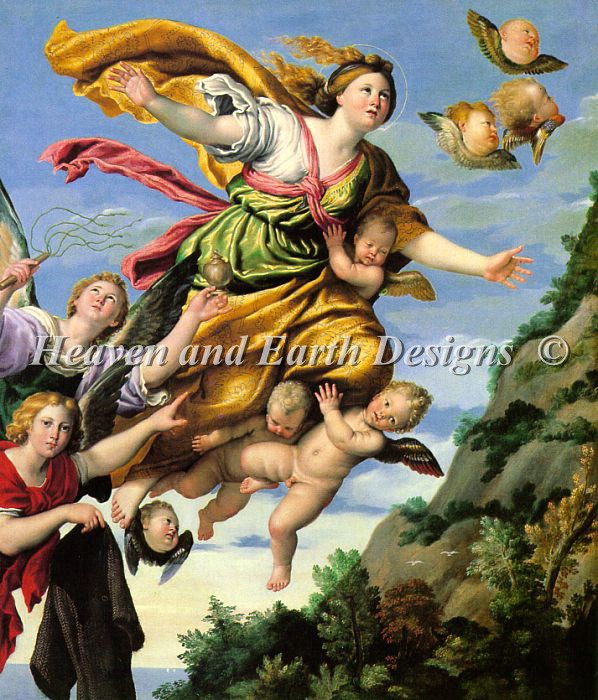 Domenichino-The Assumption of Mary Magdalene into Heaven - Click Image to Close