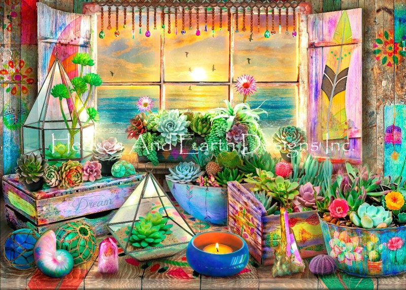 Supersized Boho Seaside View Max Colors - Click Image to Close