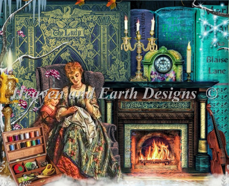 QS A Stitch In Time Fireplace Material Pack - Click Image to Close