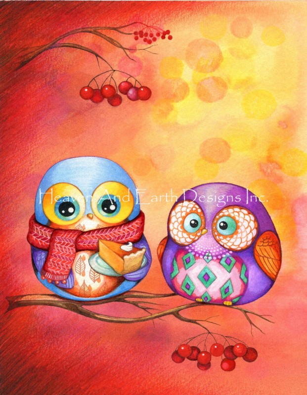 Mini Owl Autumn Colors - Click Image to Close