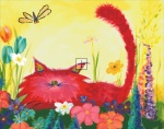 Diamond Painting Canvas - Mini Pink Garden Kitty