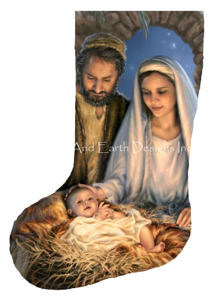 Stocking Holy Family Flipped