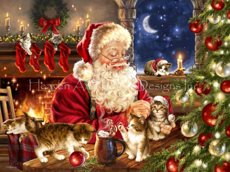 Supersized Kitten Christmas Max Colors - Click Image to Close
