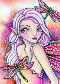 Diamond Painting Canvas - QS Pink Dragonfly