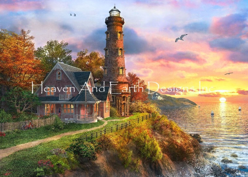 Sunset Lighthouse - Click Image to Close