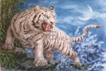 Supersized White Tiger And The Waves Max Colors
