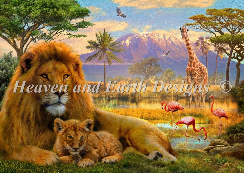 Supersized Lion And Cub Max Colors - Click Image to Close