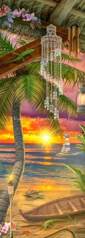 Supersized Storykeep Tiki Beach Sunset - Click Image to Close