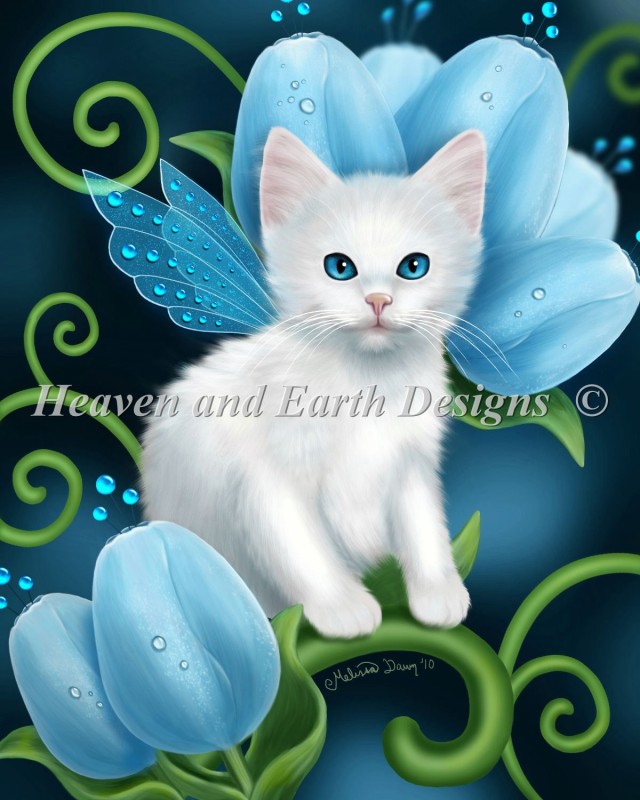Mini Aquamarine Cat - Click Image to Close