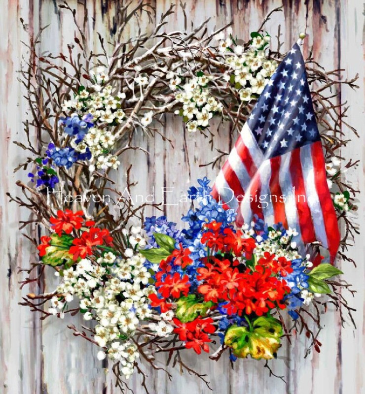 Patriotic Wreath NO BK - Click Image to Close