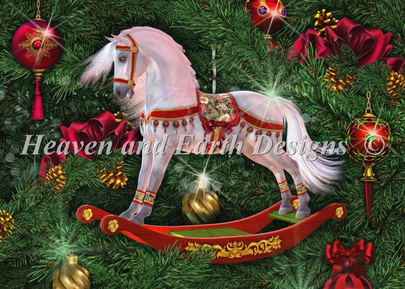 Mini Christmas Rocking Horse - Click Image to Close