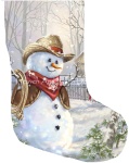 Stocking Cowboy Snowman Flipped