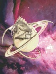 Diamond Painting Canvas - Mini Saturn Dragon