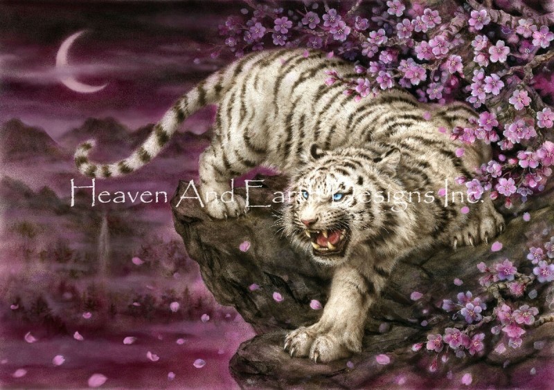 White Tiger Cherry Blossoms - Click Image to Close