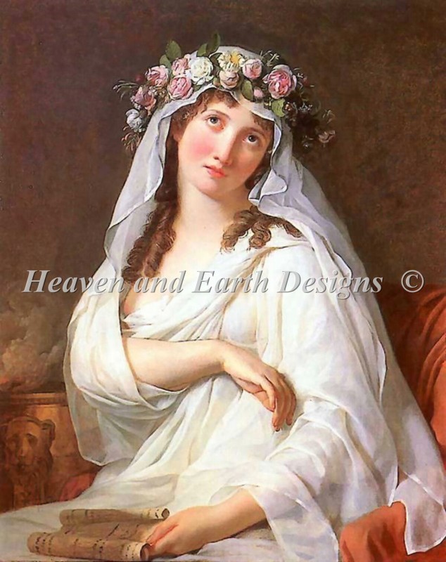 A Vestal Virgin Crowned With Flowers - Click Image to Close