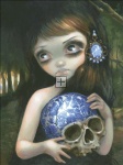 Blue Willow Skull