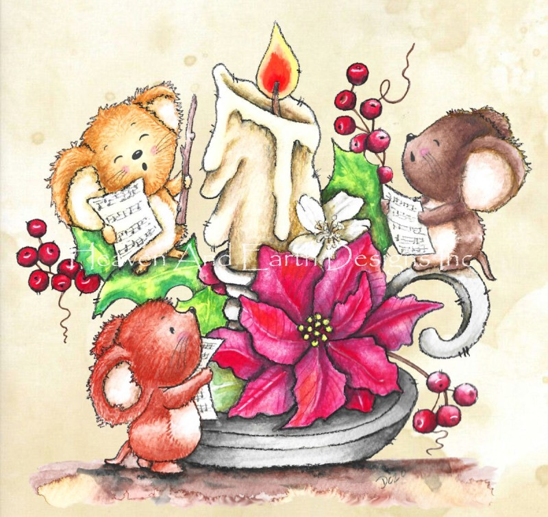 Candle Light Mice - Click Image to Close