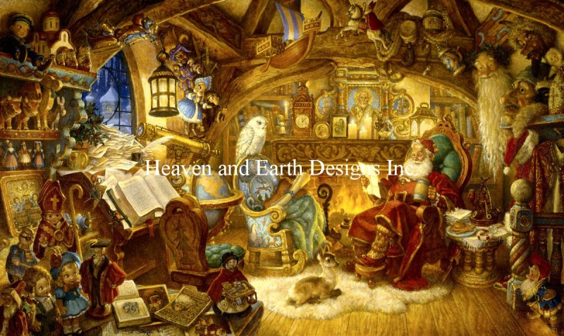 Supersized St Nicholas In His Study - Click Image to Close