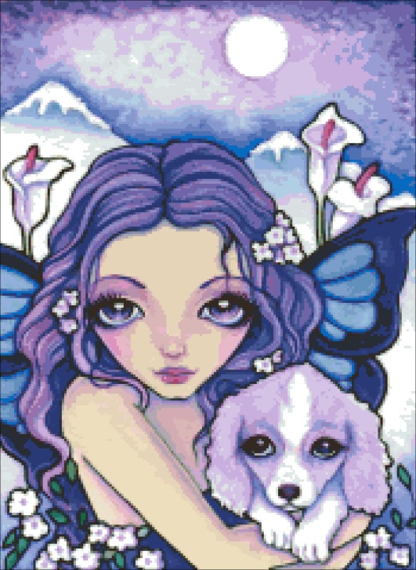 Diamond Painting Canvas - QS Purple Night Adventure - Click Image to Close