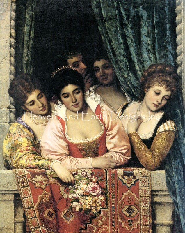 Ladies On A Balcony - Click Image to Close