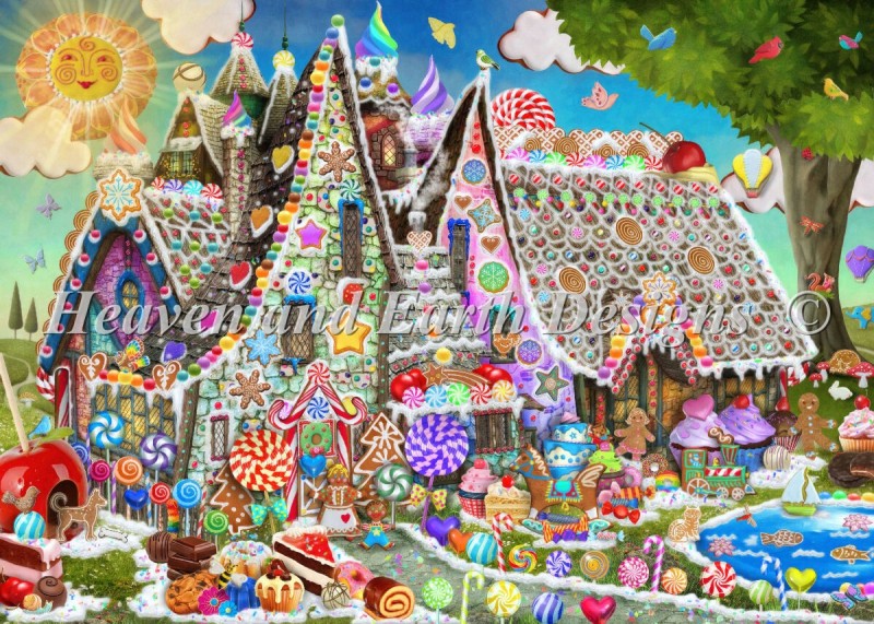 Supersized Gingerbread Manor Max Colors - Click Image to Close