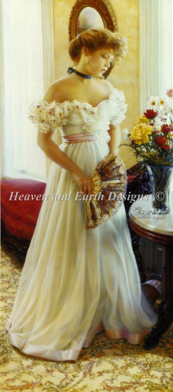 Formal Gown With Fan - Click Image to Close