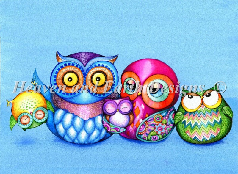 A Crazy Wonderful Owl Family Max Colors - Click Image to Close