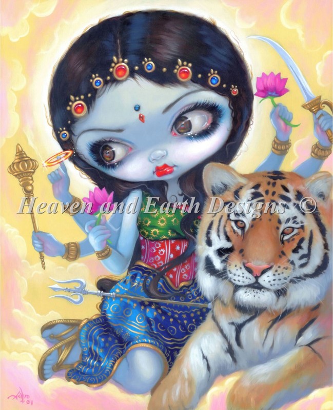 Mini Durga And The Tiger - Click Image to Close