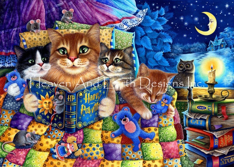 Mini Cats Reading Max Colors - Click Image to Close