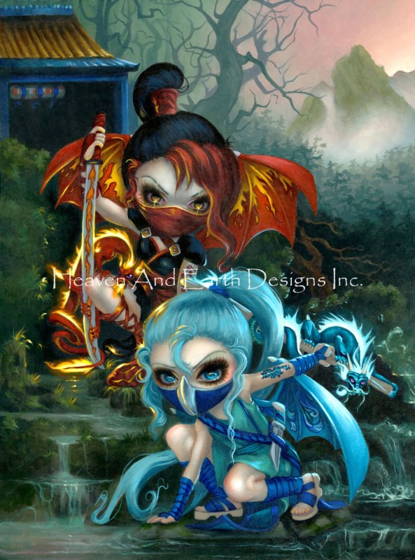 Ninja Dragonlings Request A Size Max Colors (For Diamond Painting) - Click Image to Close