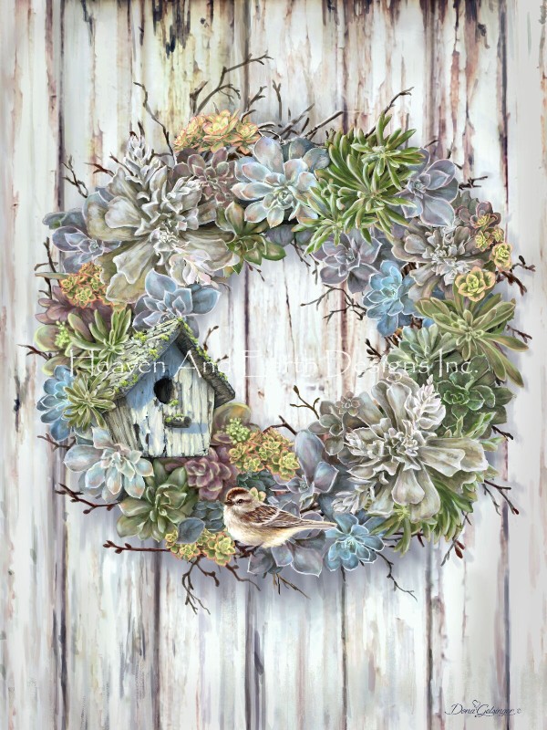 Succulent Wreath - Click Image to Close