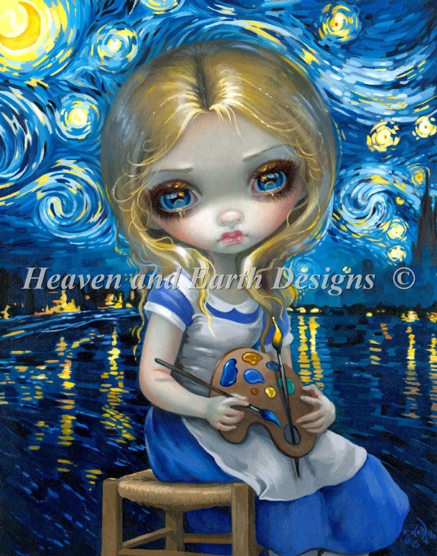 Alice In A Van Gogh Nocturne - Click Image to Close