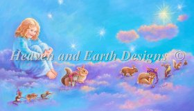 Girl And Animals In Clouds Material Pack