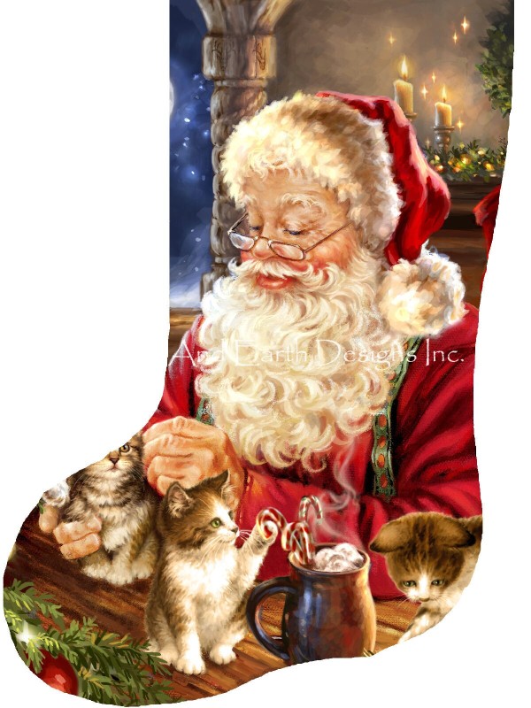 Stocking Kitten Christmas Flipped - Click Image to Close