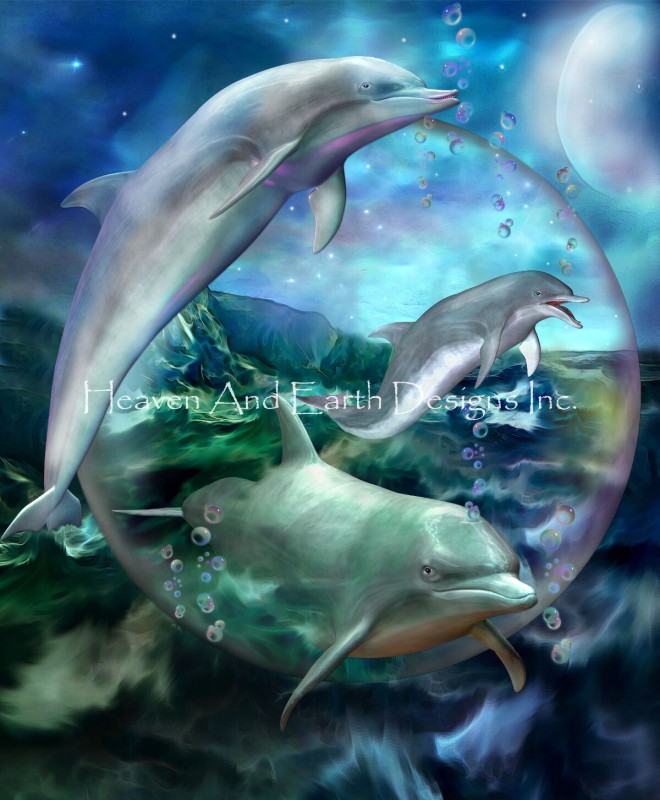Three Dolphins - Click Image to Close