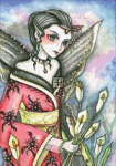 Diamond Painting Canvas - QS Kimono Calla Lily Fairy