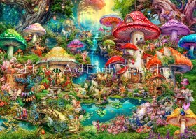 Supersized Merry Mushroom Village Picnic Max Colors