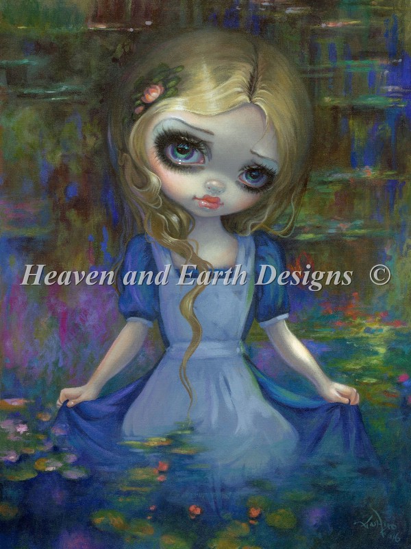 Alice In Monets Waterlilies - Click Image to Close