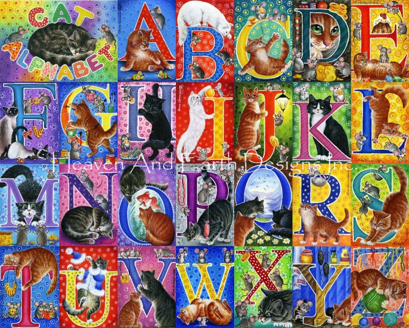 Cat Alphabet Max Colors - Click Image to Close