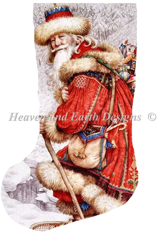 Stocking Father Christmas With Toys - Click Image to Close