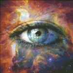 Human Eye Looking In Universe